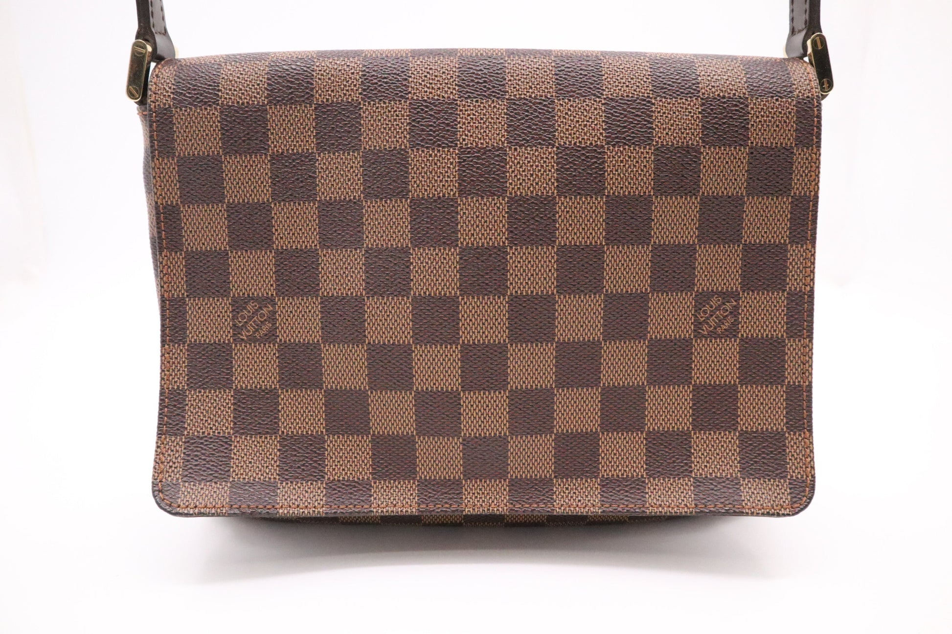 Louis Vuitton Musette Tango Short in Damier Ebene Canvas