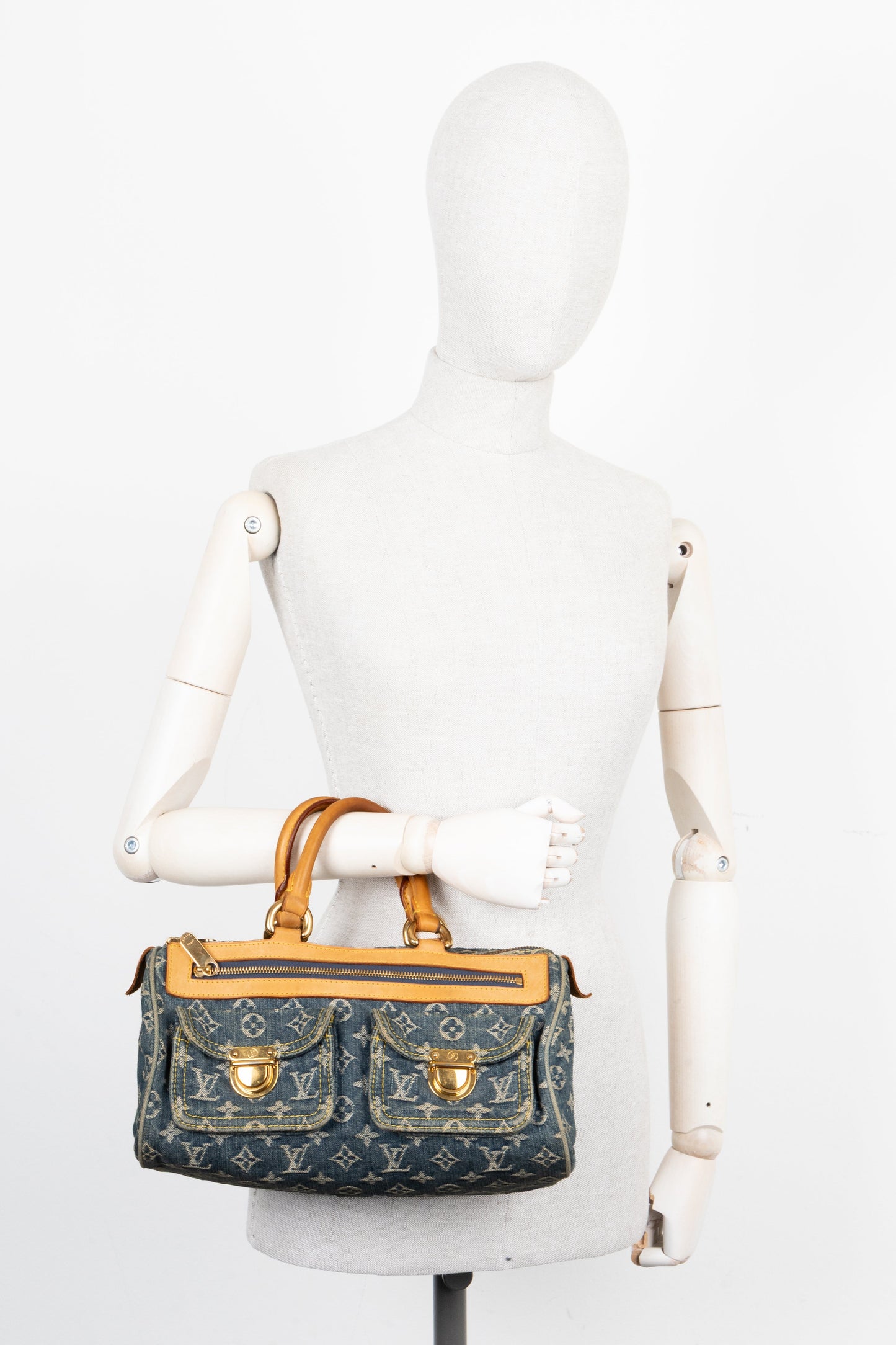 LOUIS VUITTON Néo Speedy Bag Denim Blue