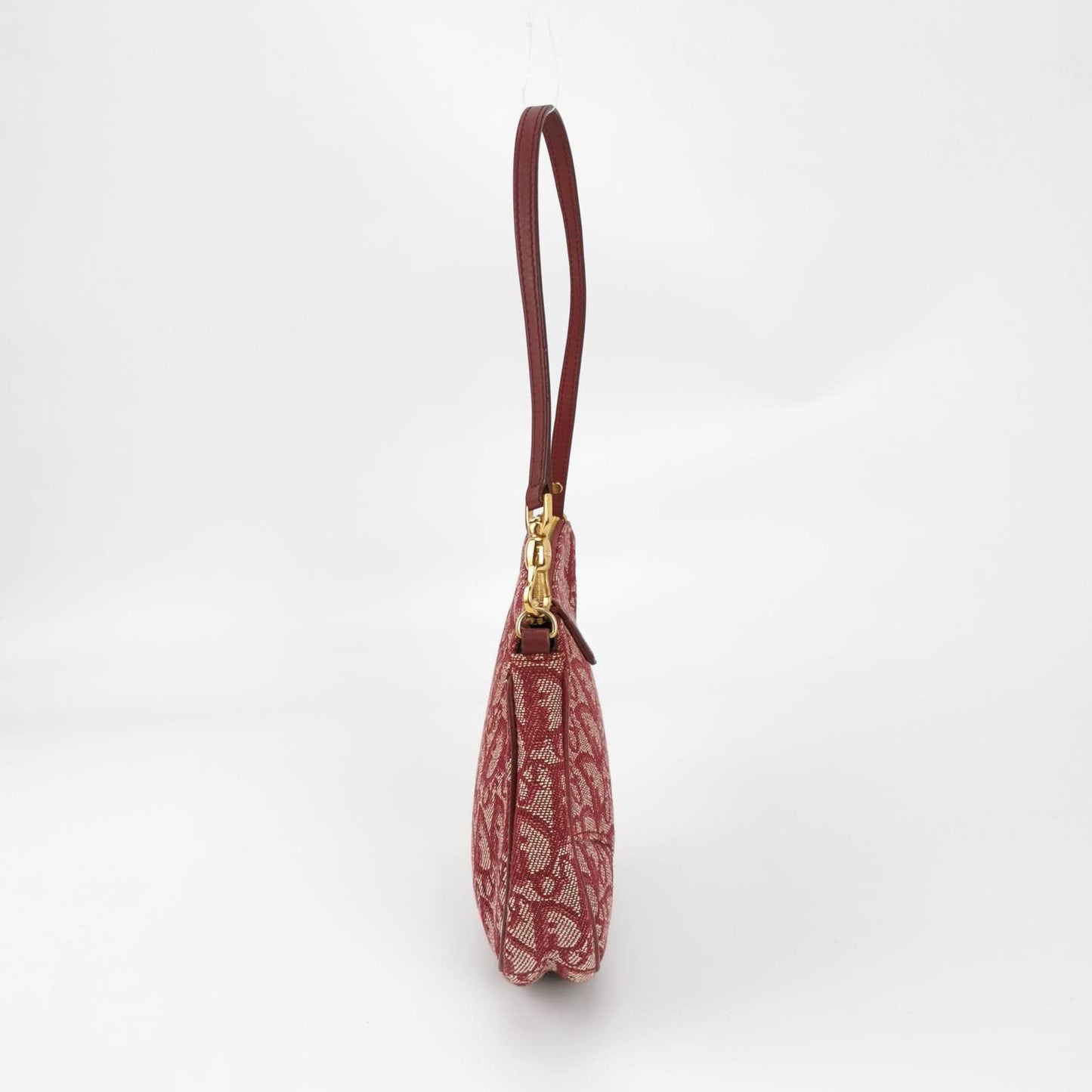 Dior Trotter Mini Saddle bag Burgundy Red Oblique
