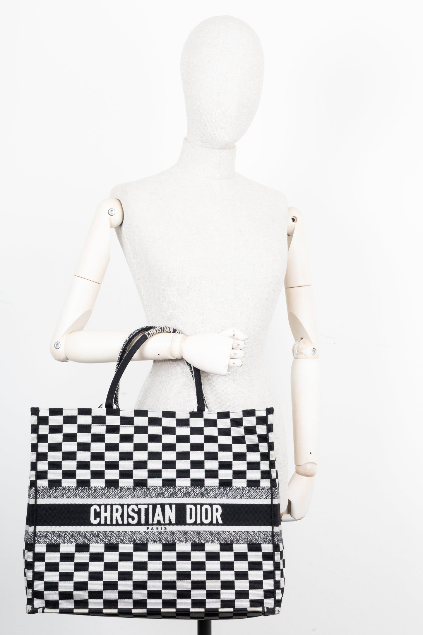 CHRISTIAN DIOR Booktote Check Black