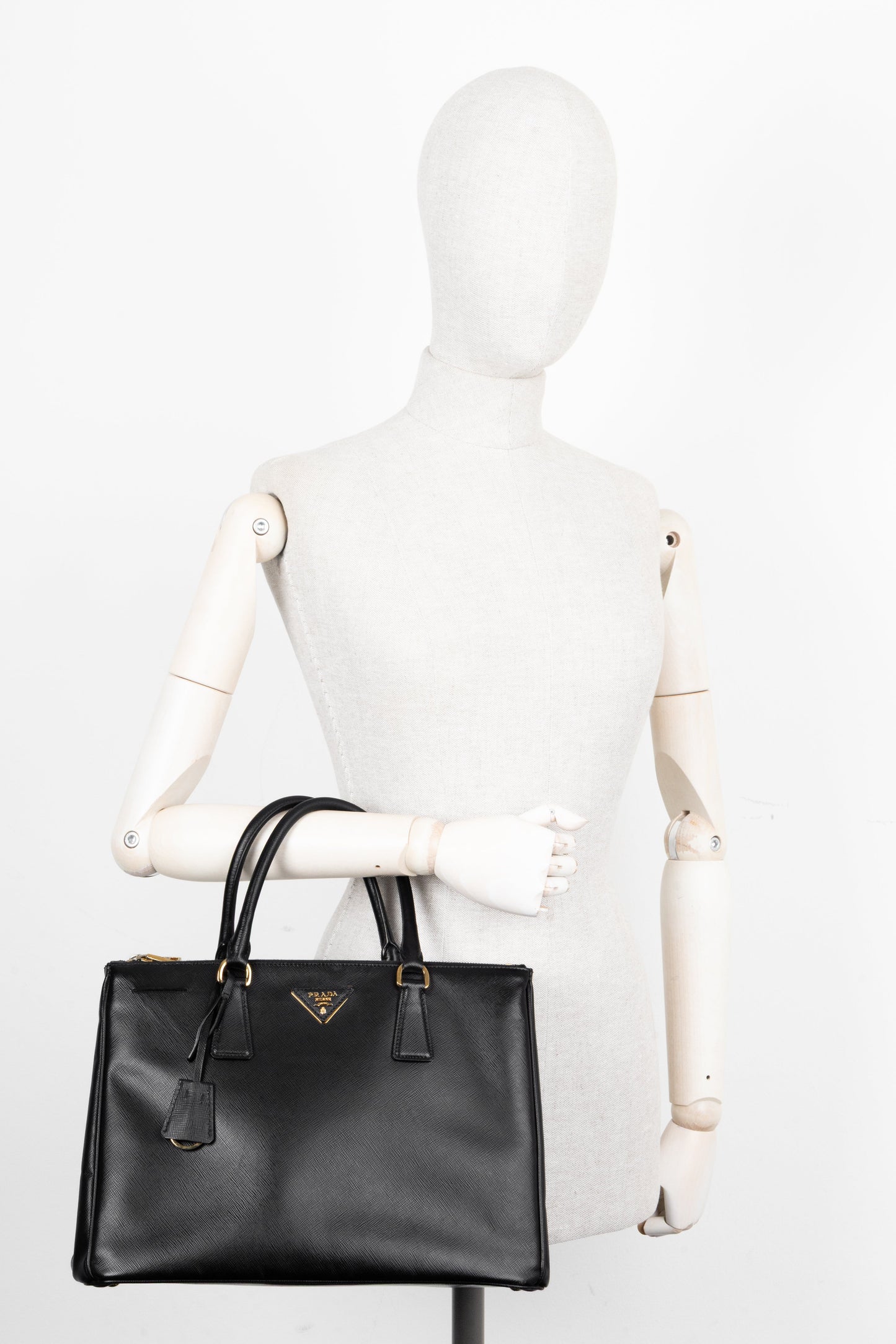 PRADA Galleria Saffiano Large Tote Bag Black