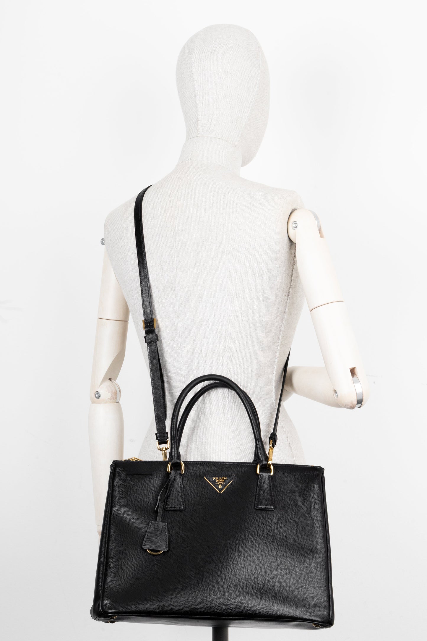 PRADA Galleria Saffiano Large Tote Bag Black