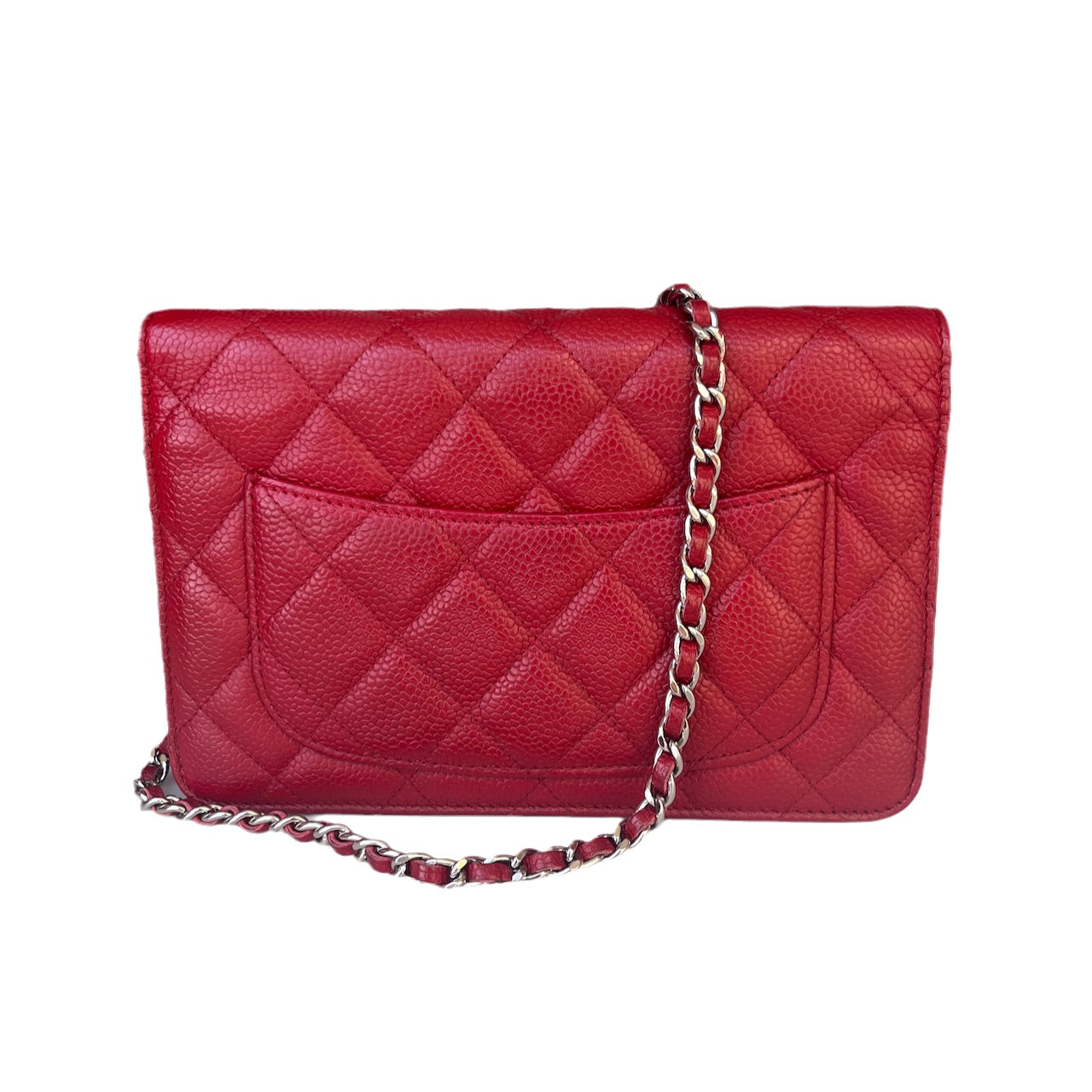 Chanel Wallet on Chain Classic Flap Red Caviar Leather