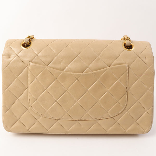 Chanel Around 1995 Made Classic Flap Chain Bag 25Cm Beige