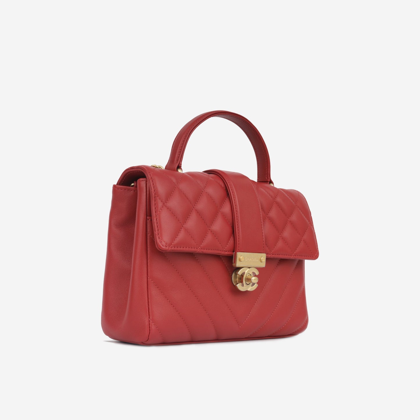 Chanel In The City Top Handle - Red Calfskin