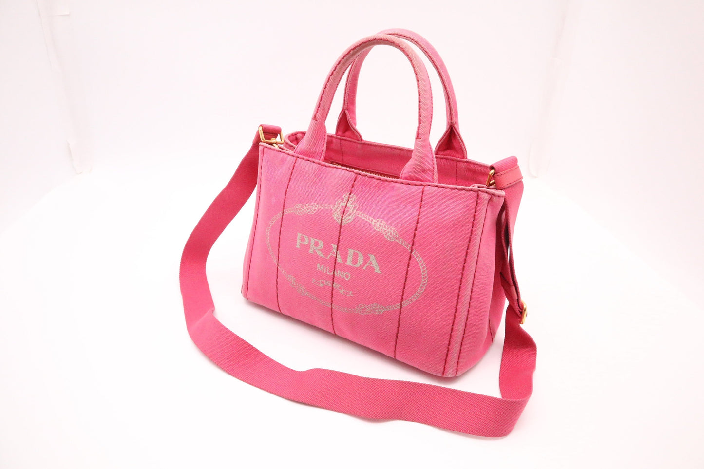 Prada Canapa in Pink Canvas