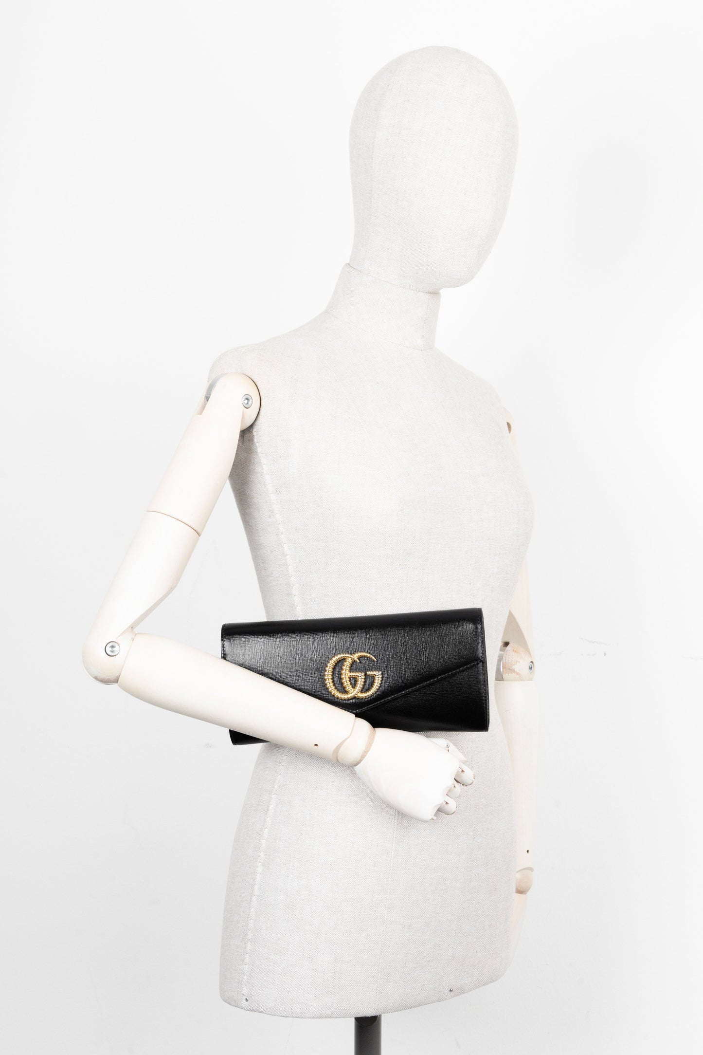 GUCCI Torchon GG Broadway Clutch Black