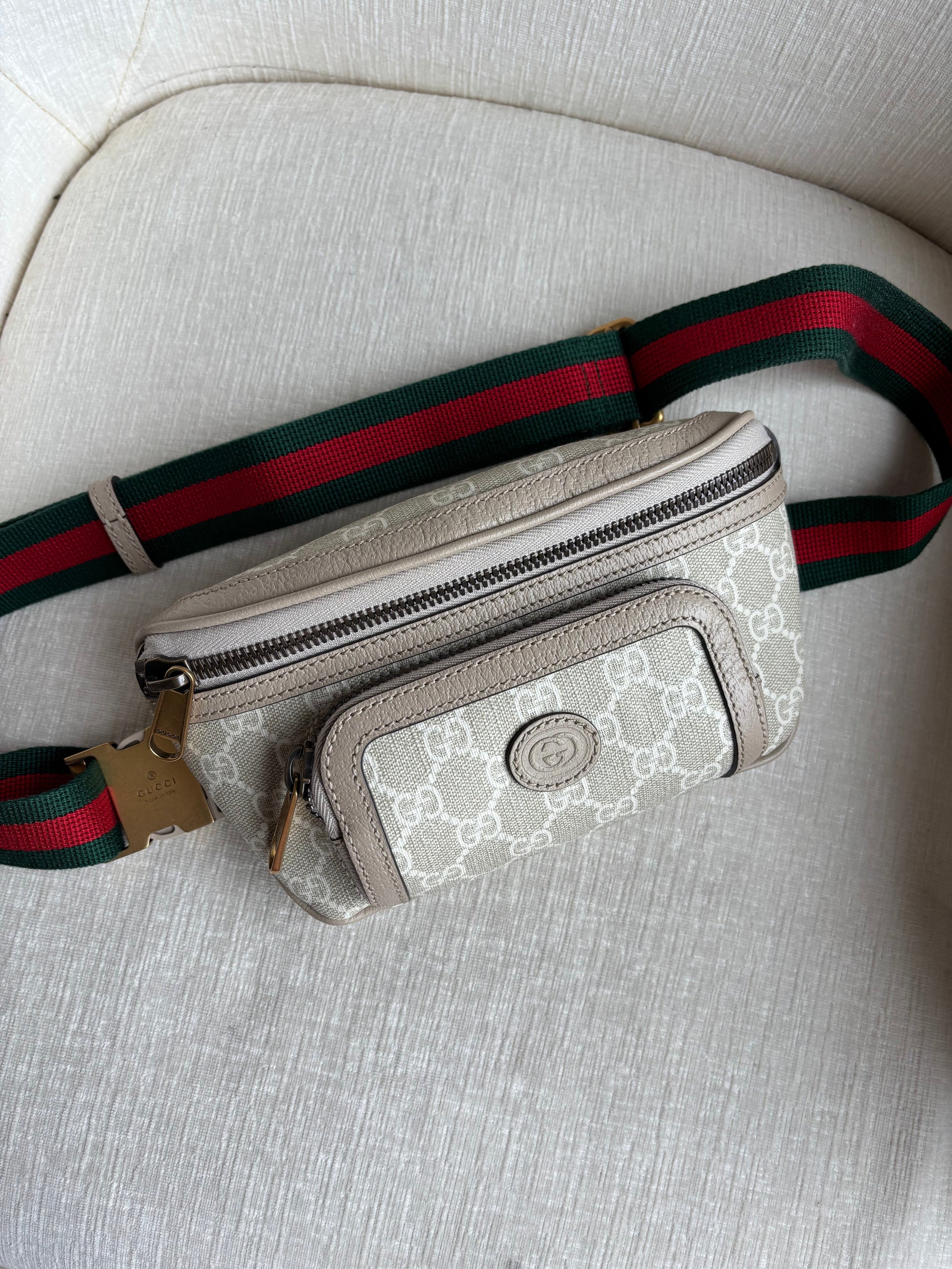 Gucci Monogram Leather Canvas Crossbody