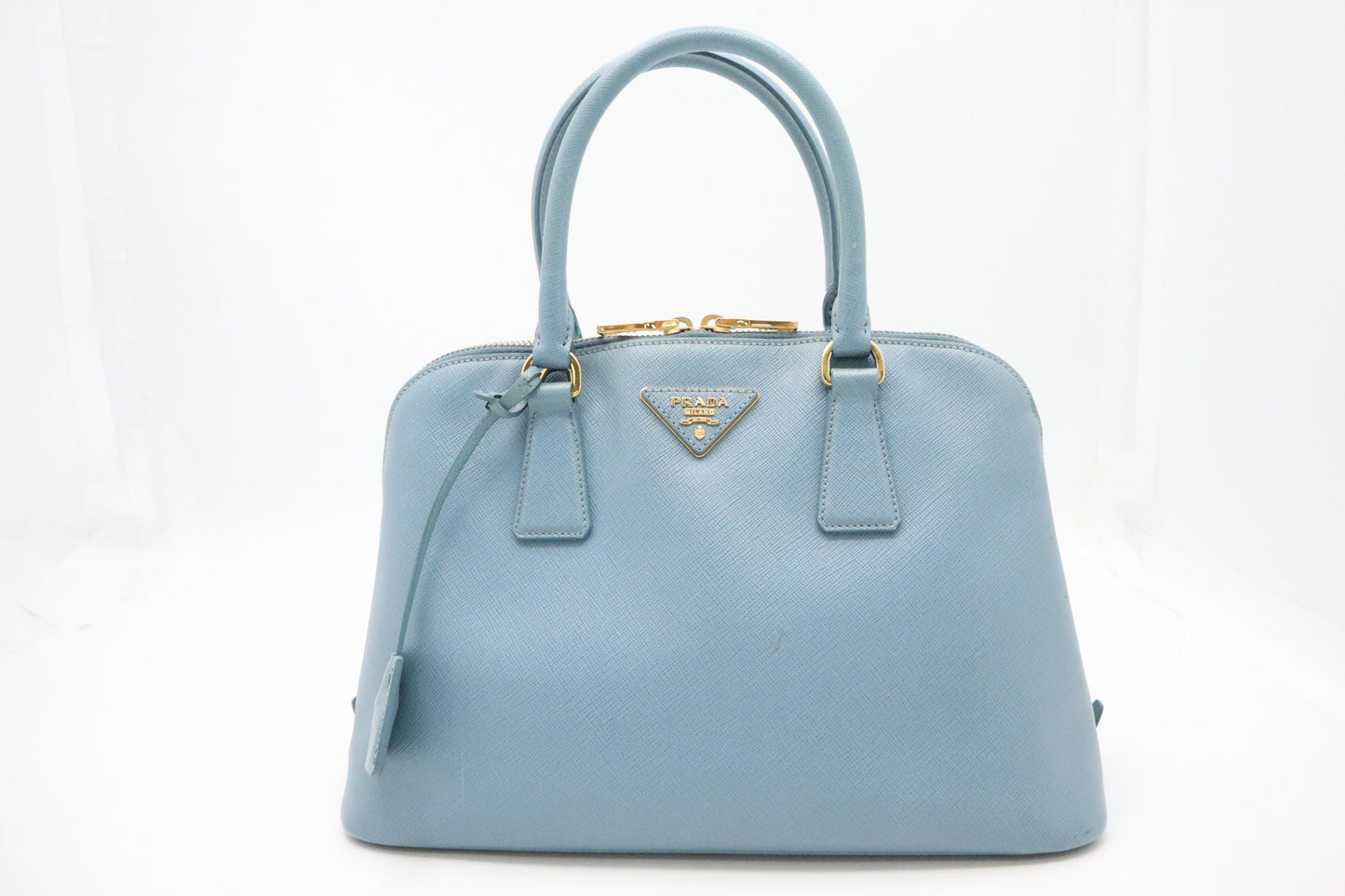 Prada Lux Promenade in Light Blue Saffiano Leather