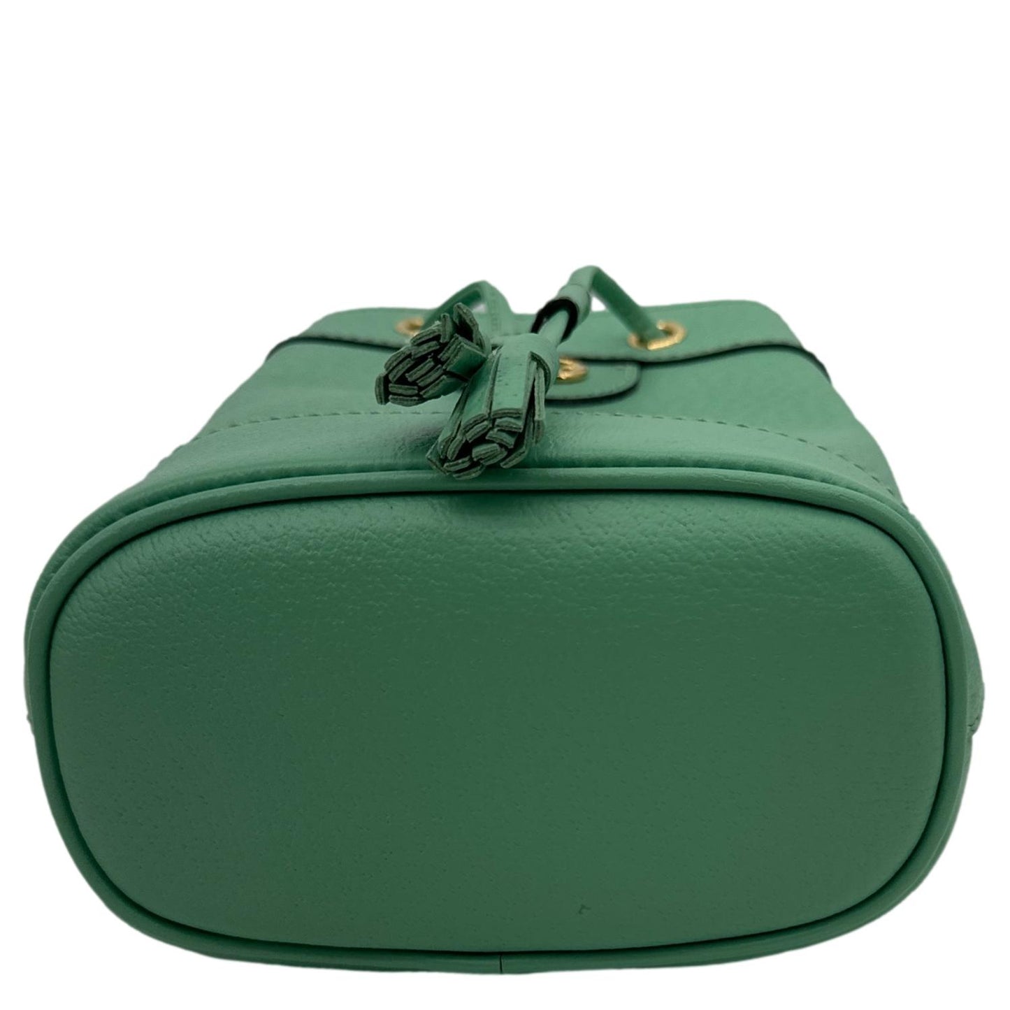 GUCCI Ophidia Mini Leather Bucket Bag Green 550620