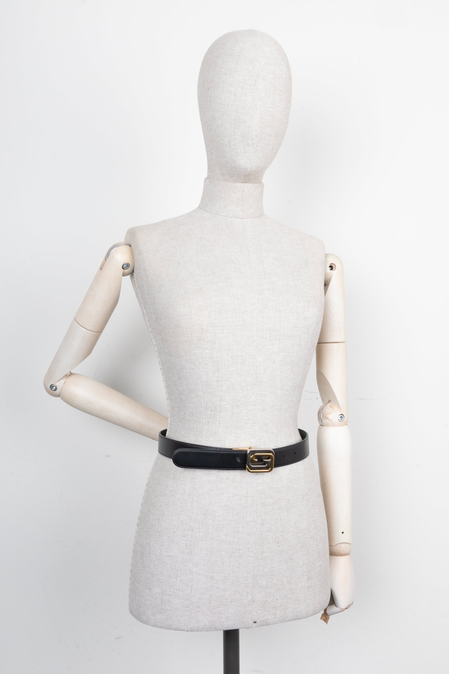GUCCI Square Interlocking GG Reversible Belt Black Green