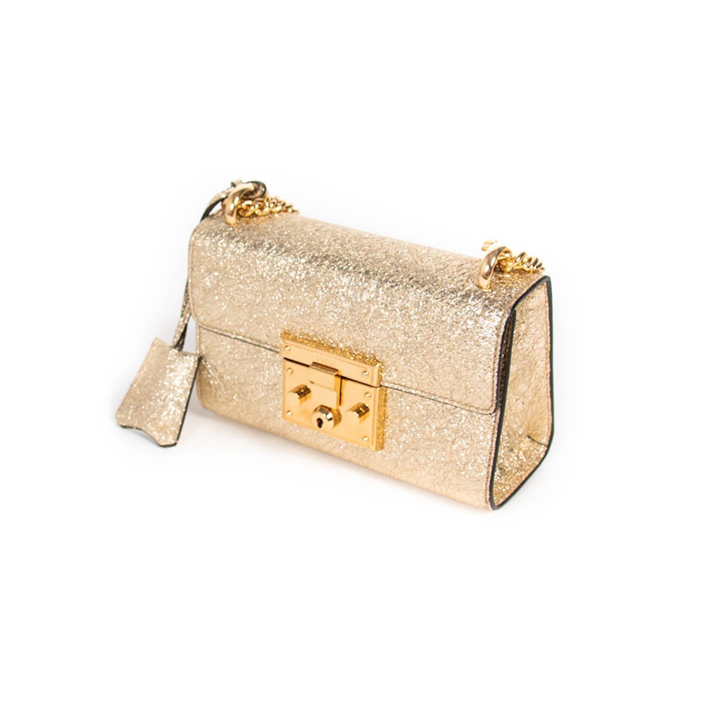 Gucci Padlock Leather Metallic Shoulder Bag Style 1