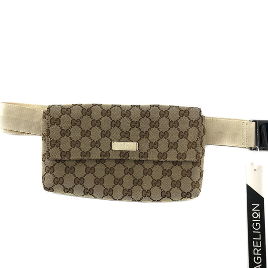 Gucci Monogram Leather Canvas Shoulder Bag