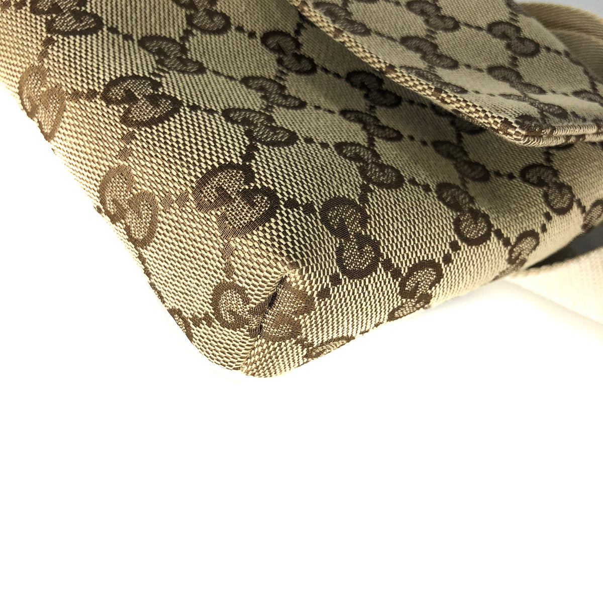 Gucci Monogram Leather Canvas Shoulder Bag