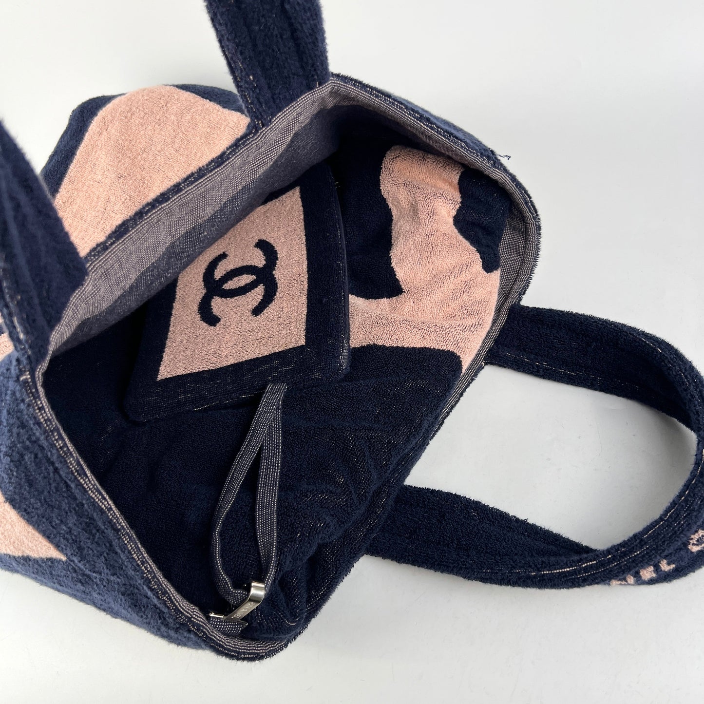 Chanel Logo Beach Bag Set with Towel and Pouch