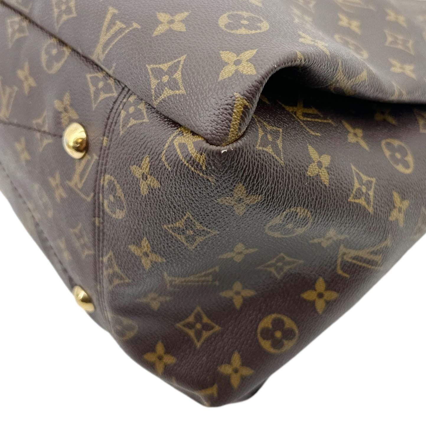 LOUIS VUITTON Artsy MM Monogram Canvas Hobo Bag Brown