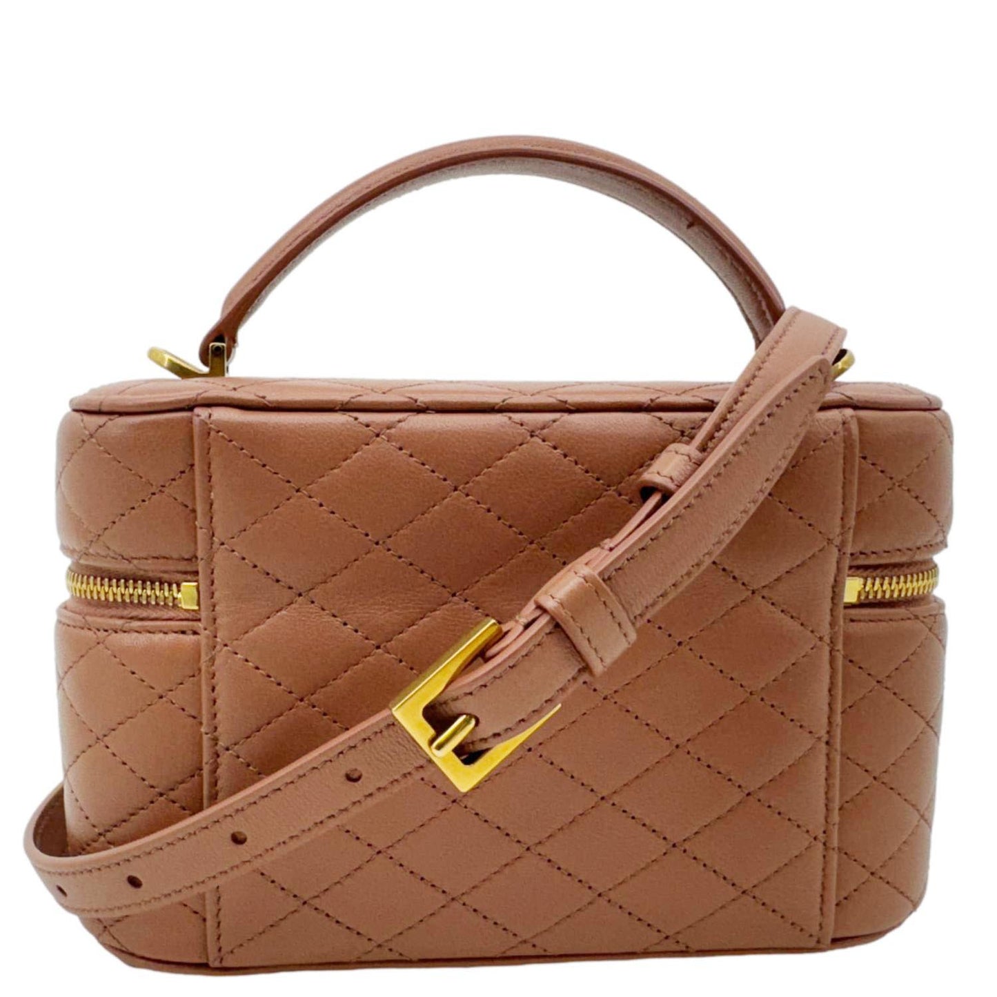 YVES SAINT LAURENT Gaby Vanity Quilted Leather Crossbody Bag Barely Pink