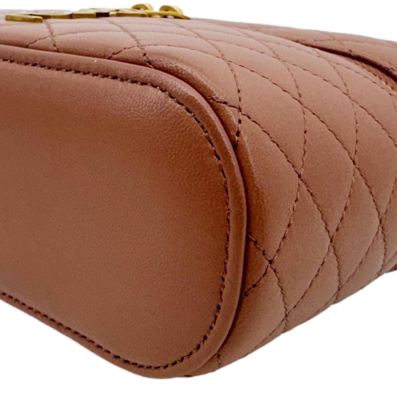YVES SAINT LAURENT Gaby Vanity Quilted Leather Crossbody Bag Barely Pink