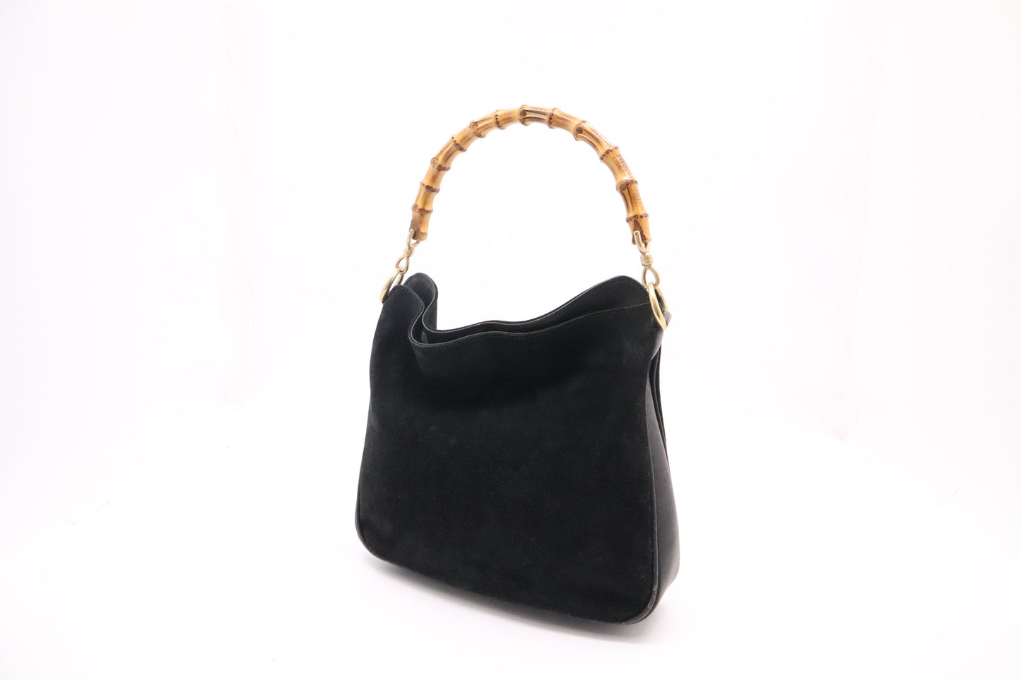 Gucci Shoulder Bag in Black Leather and Suede