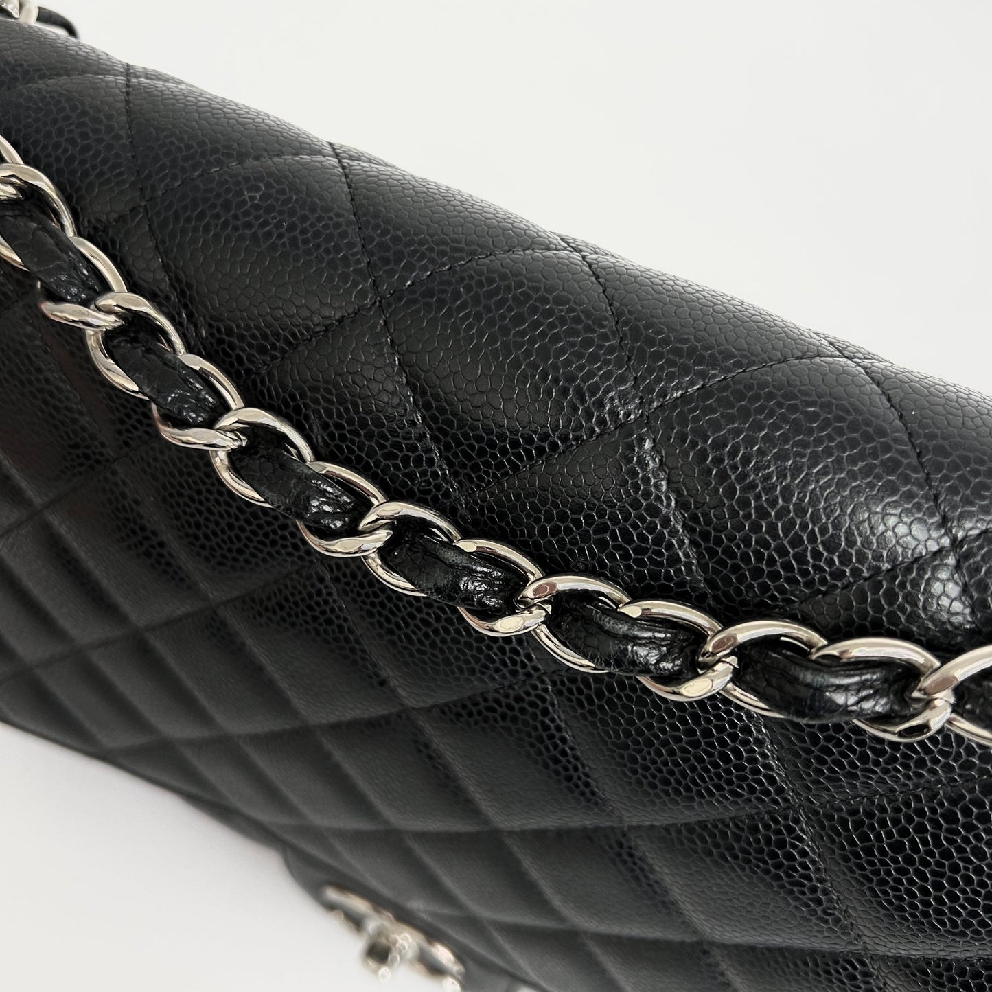 Chanel Quilted Caviar Maxi Black