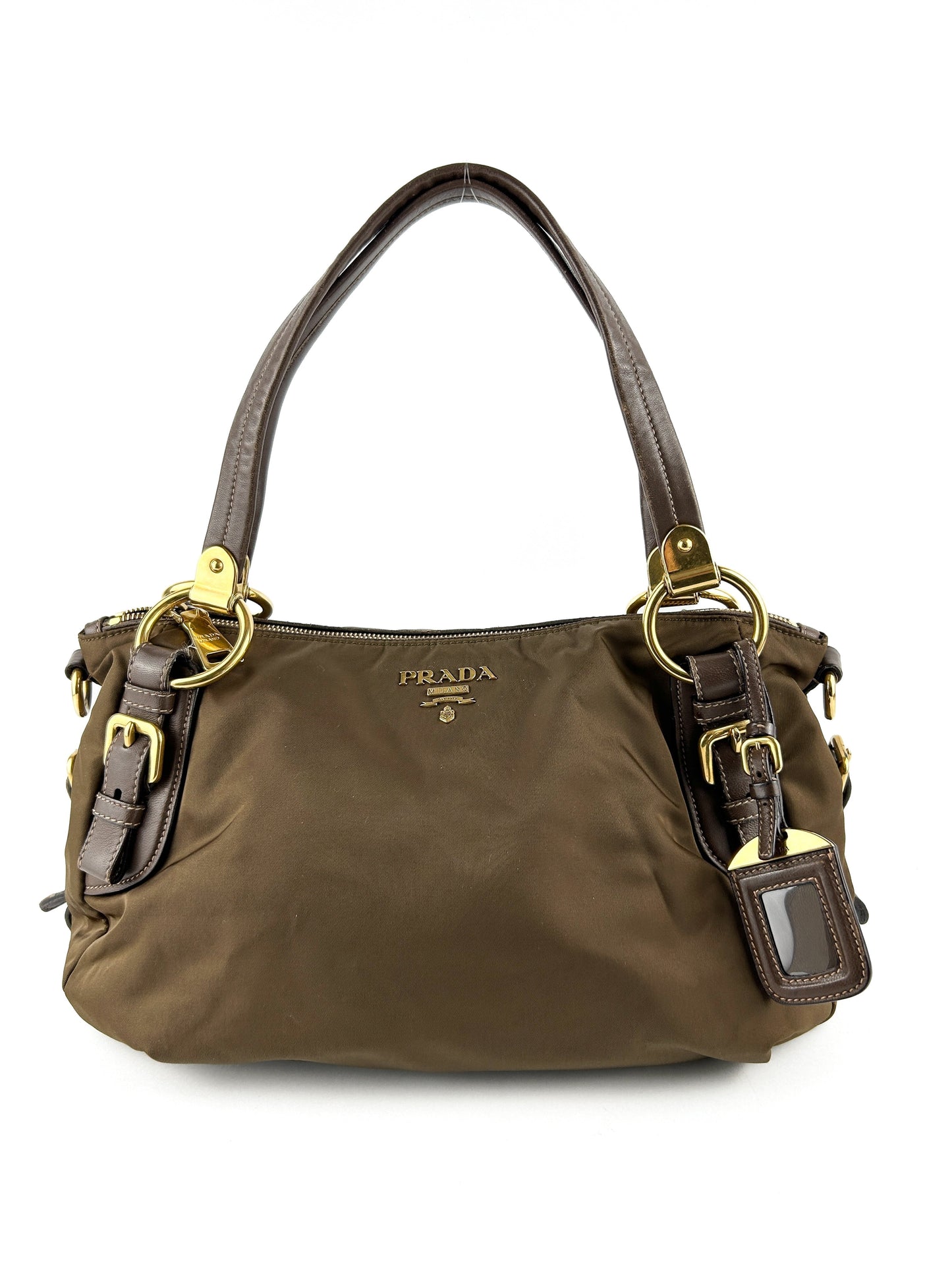 Prada Nylon Brown Shoulder Bag & Crossbody Bag