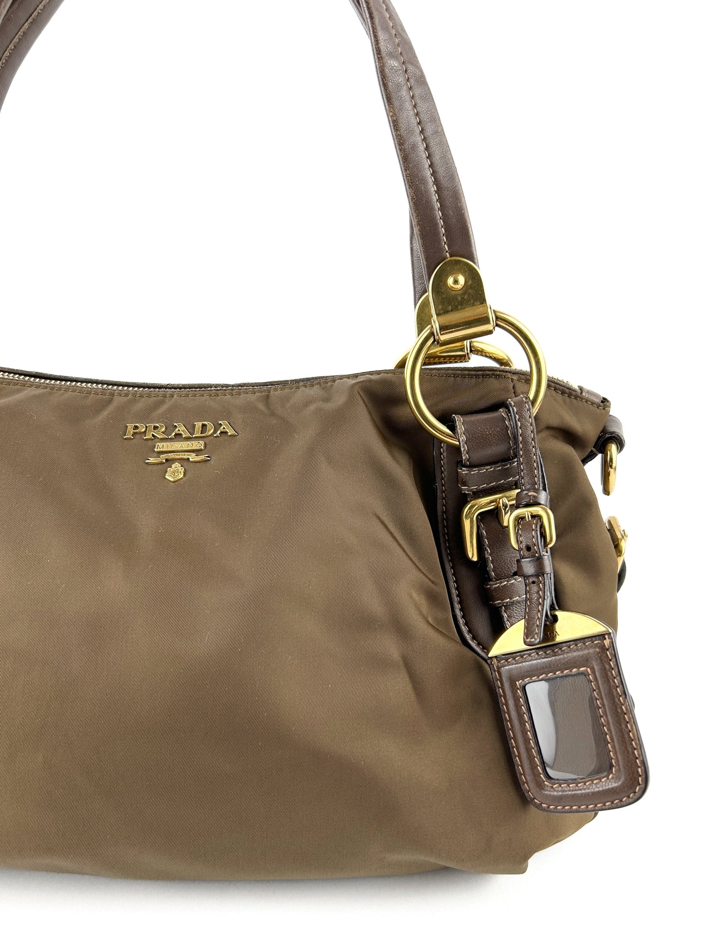 Prada Nylon Brown Shoulder Bag & Crossbody Bag