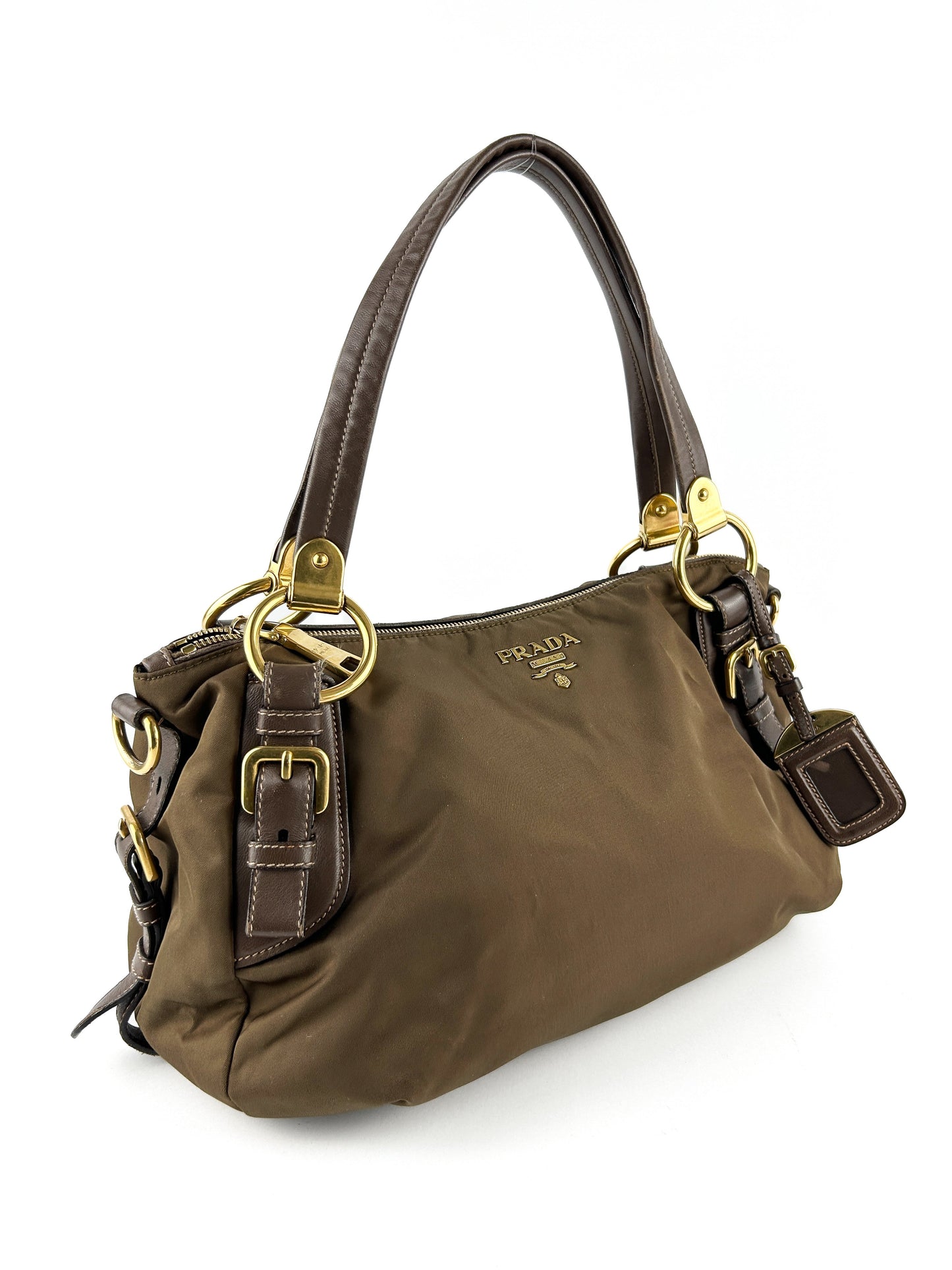 Prada Nylon Brown Shoulder Bag & Crossbody Bag