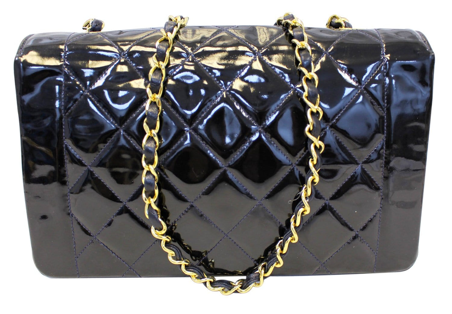CHANEL Enamel Matelasse Chain CC Logo Black Shoulder Bag - Sale