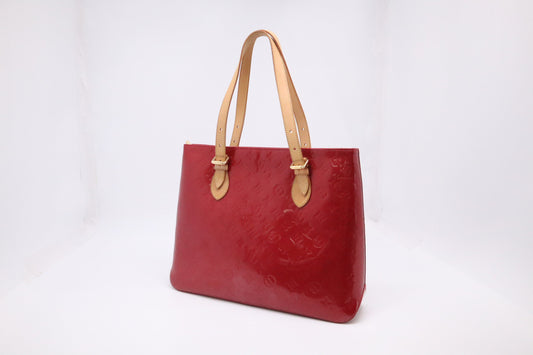 Louis Vuitton Brentwood Tote in Red Vernis Leather