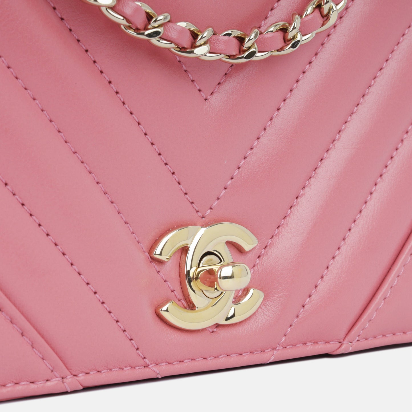 Chanel Mini Chevron Flap - Pink CGHW