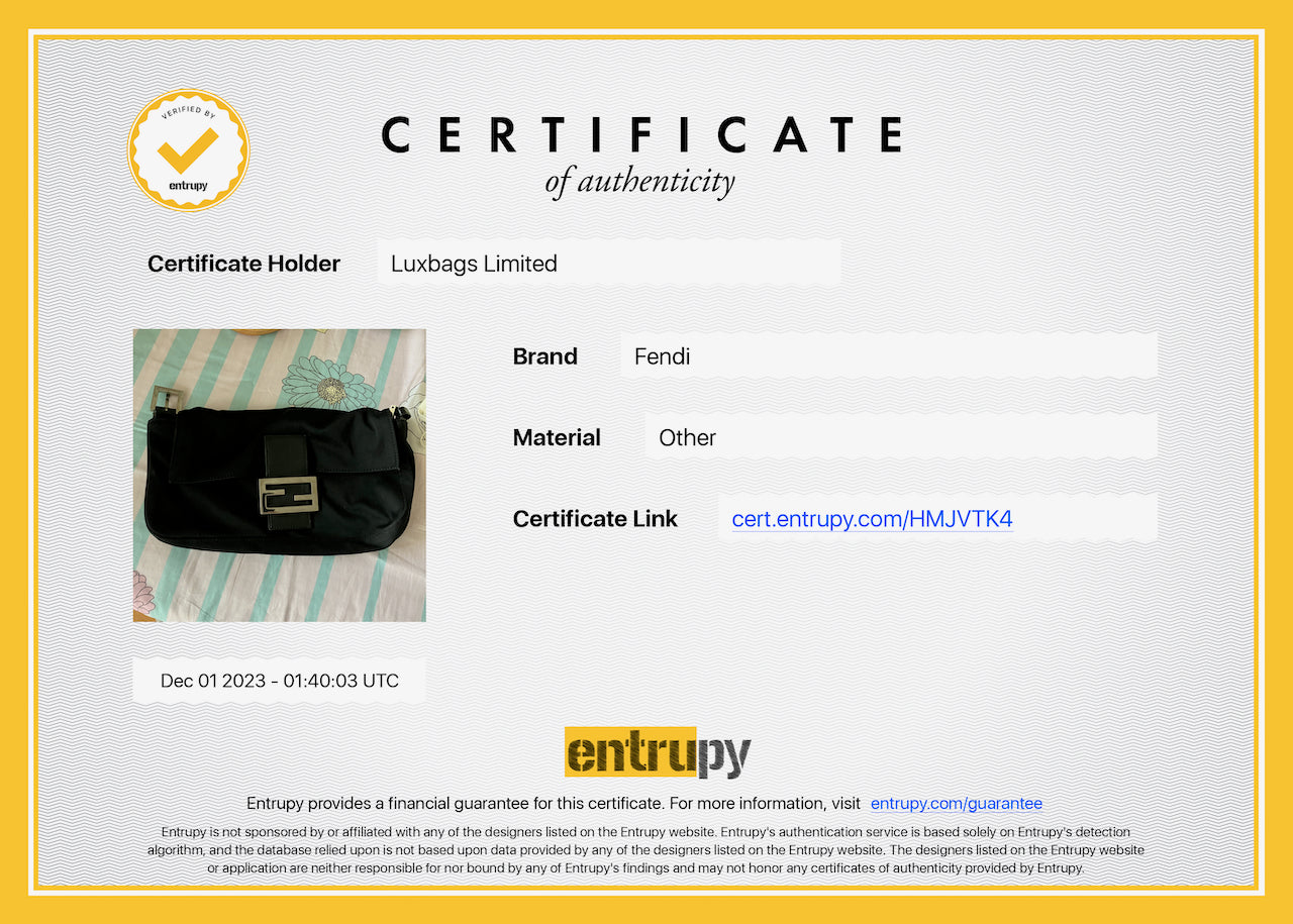 FENDI Baguette Black Cloth
