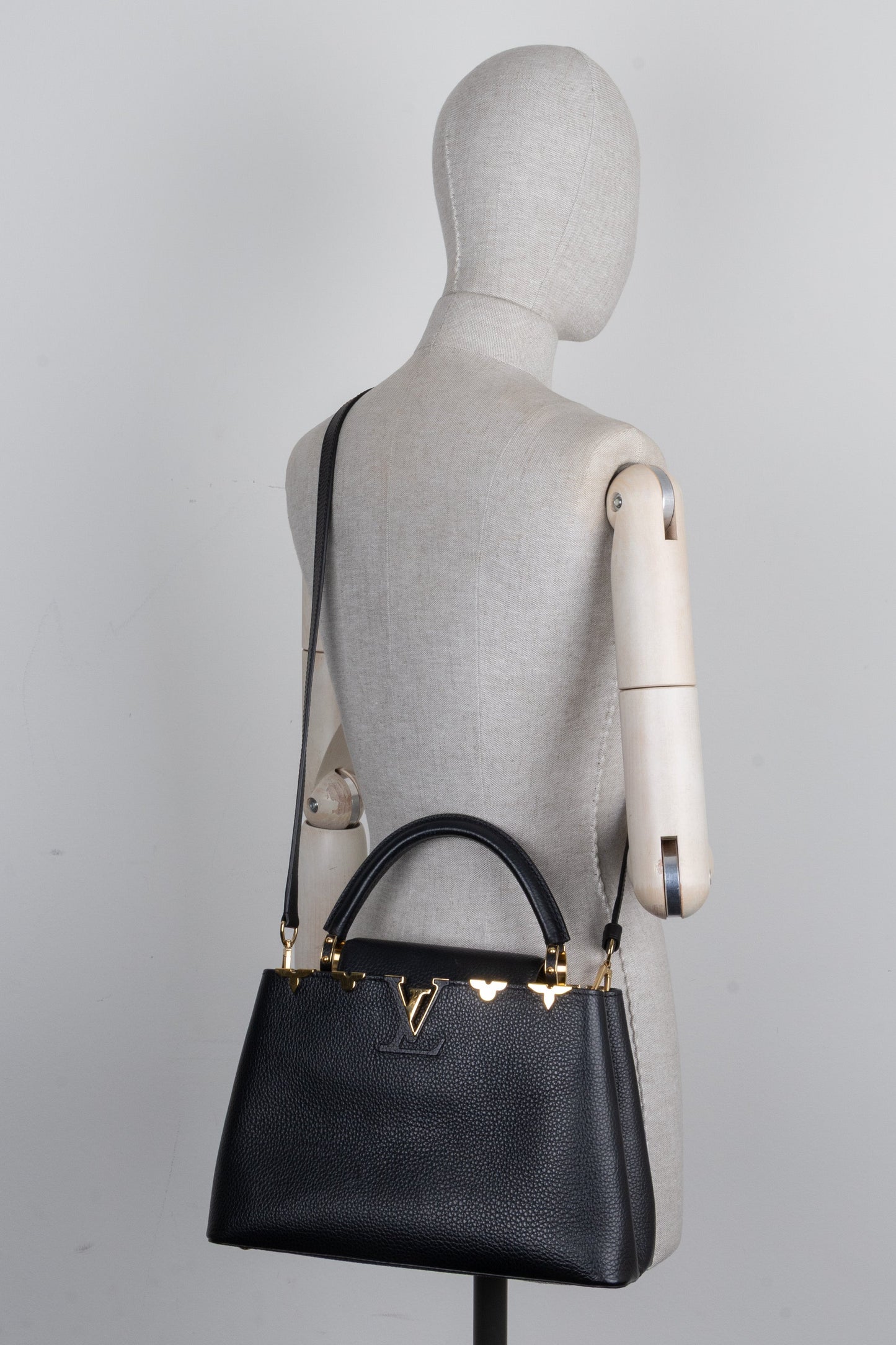 LOUIS VUITTON Capucines MM Bag Black