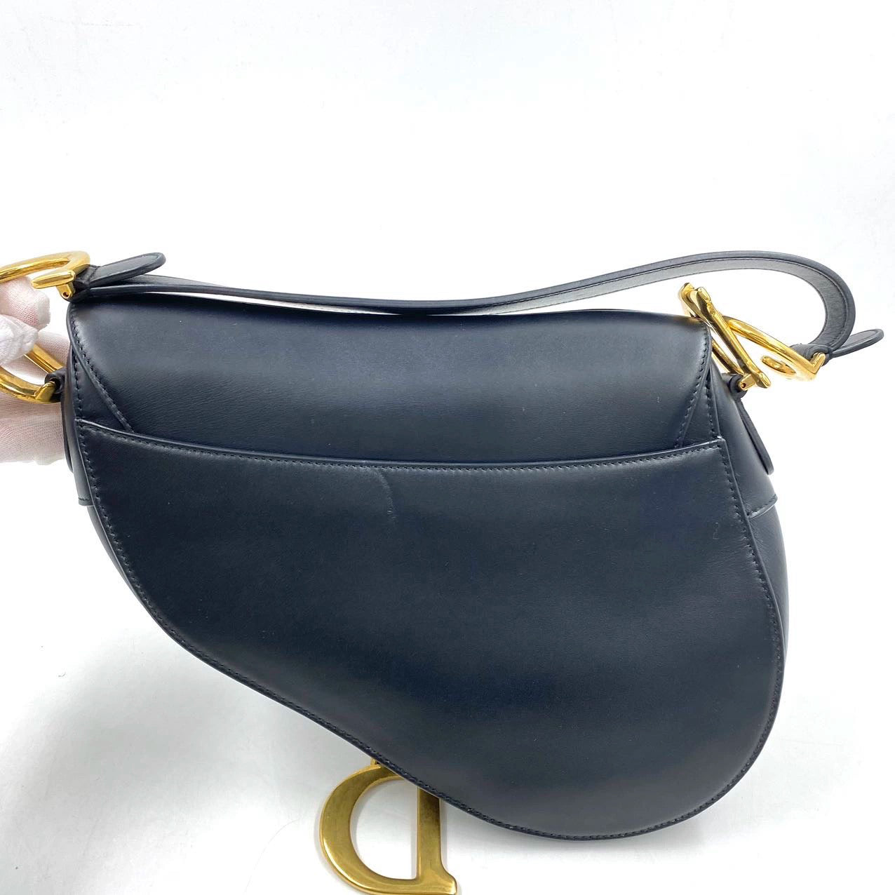 Dior Saddle Medium leather Black Smooth Leather