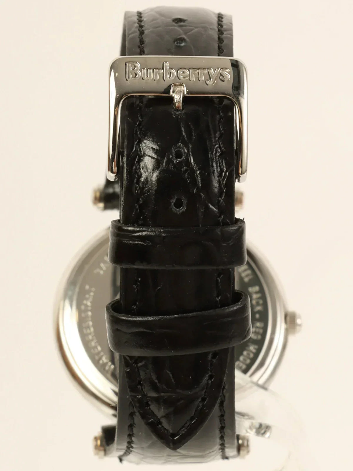 Luxury Burberry Round Logo Face Watch Silver/Black