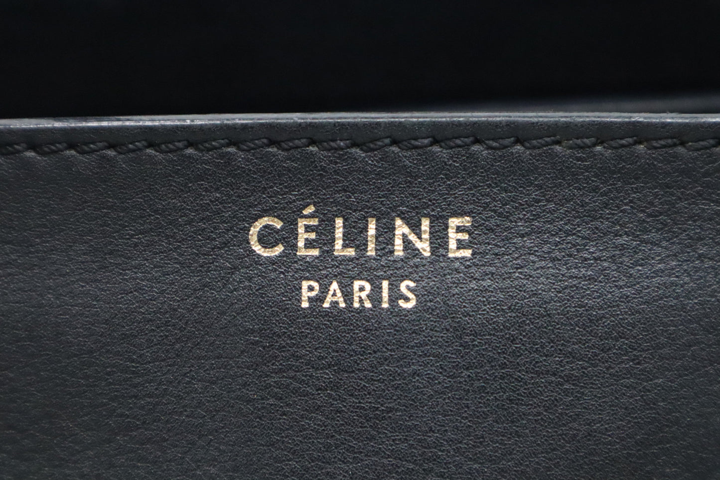 Celine Mini Luggage in Black Leather