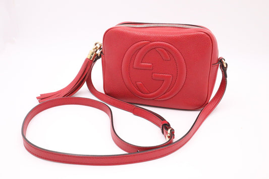 Gucci Soho Disco Crossbody Bag in Red Leather