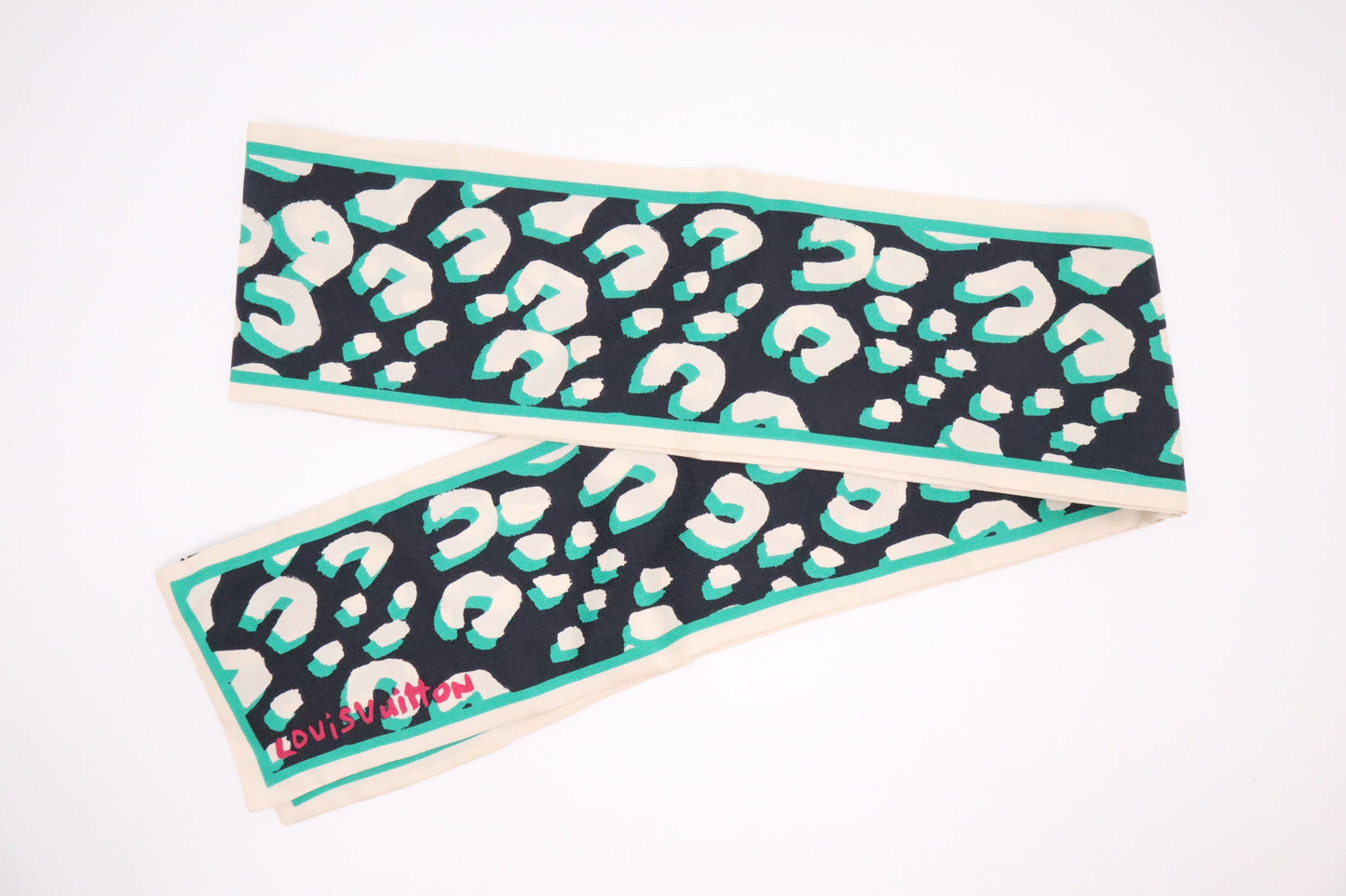 Louis Vuitton x Stephen Sprouse Bandeau in Turquoise Leopard Silk