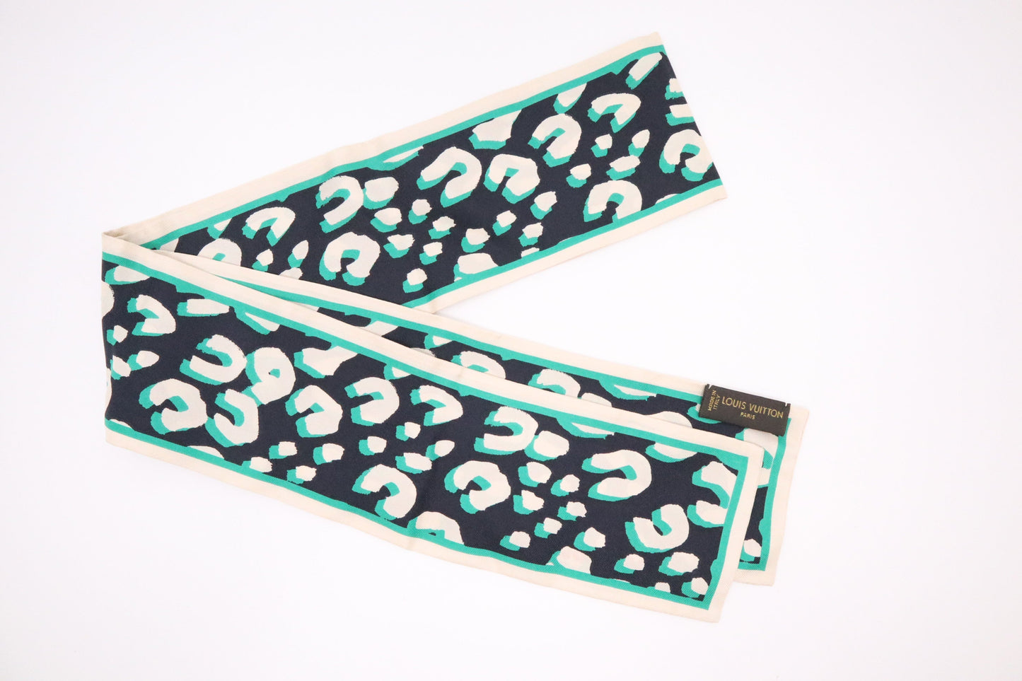 Louis Vuitton x Stephen Sprouse Bandeau in Turquoise Leopard Silk