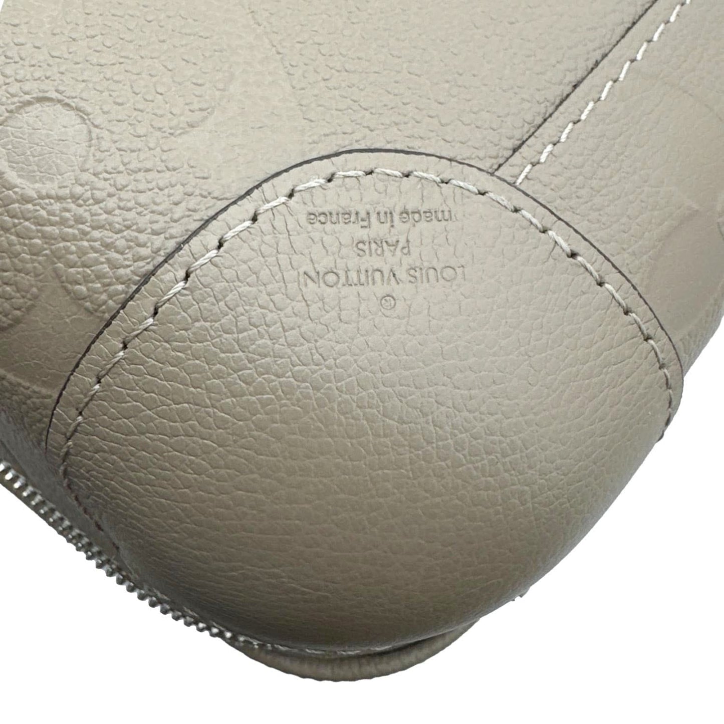 LOUIS VUITTON Horizon 55 Giant Monogram Empreinte Leather Carry On Suitcase Beige