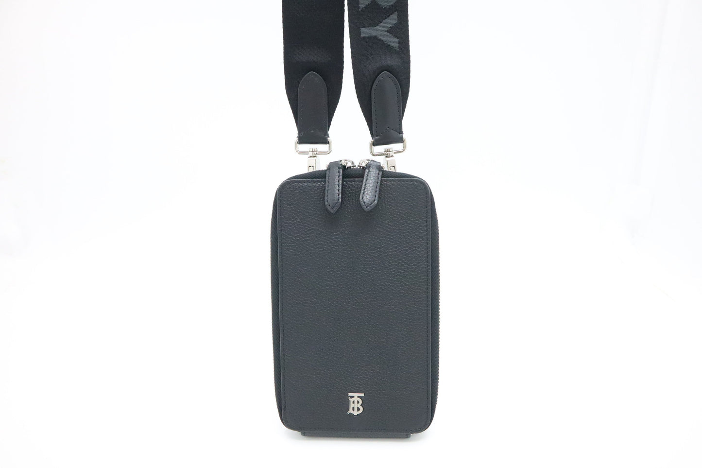 Burberry Phone Bag in Black Leather