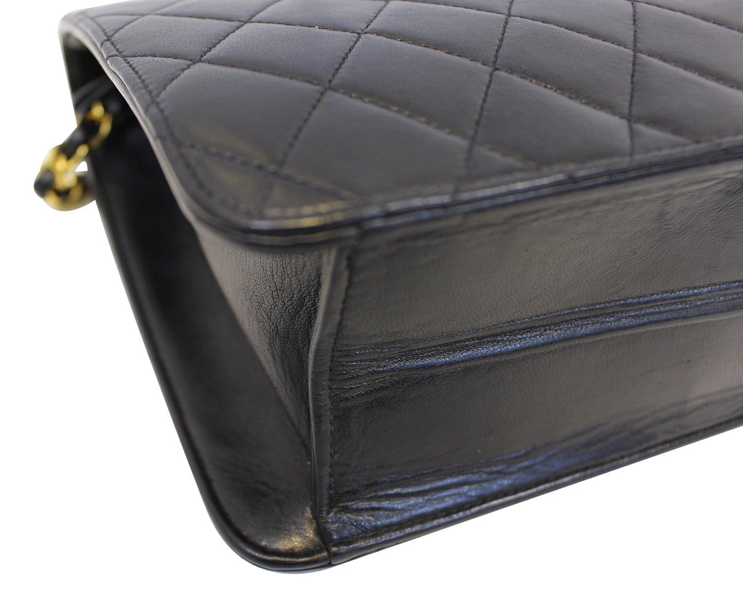 CHANEL Quilted Lambskin Leather Single Flap Black Shoulder Bag - Final Call