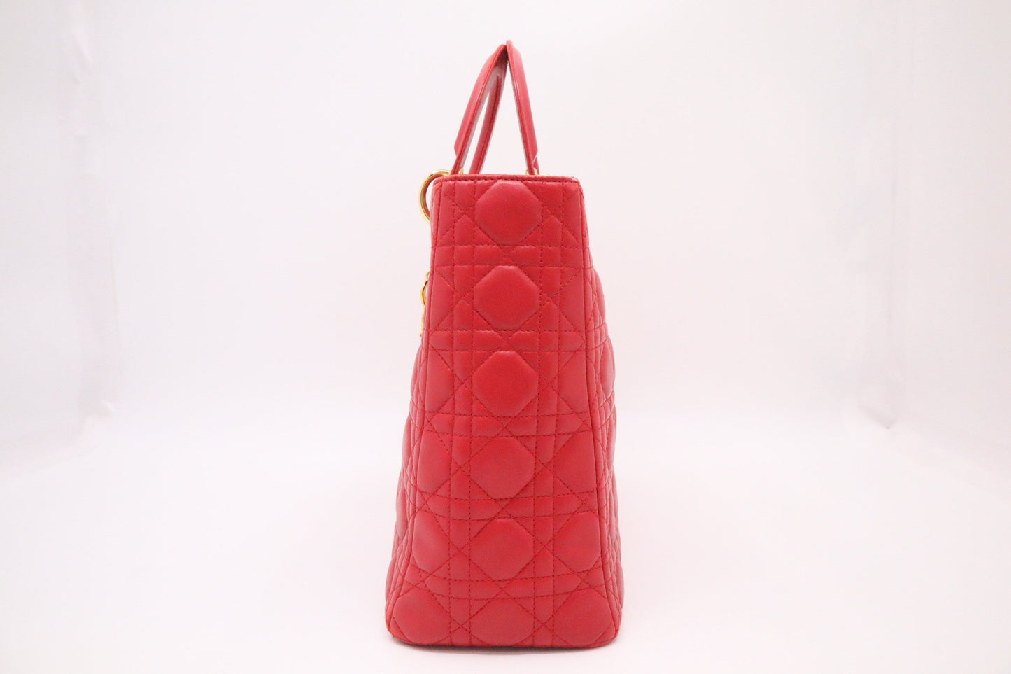 Dior Lady Dior Large in Red Cannage Leather
