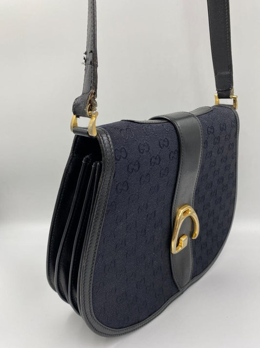 Gucci Leather Canvas Shoulder Bag Style 6