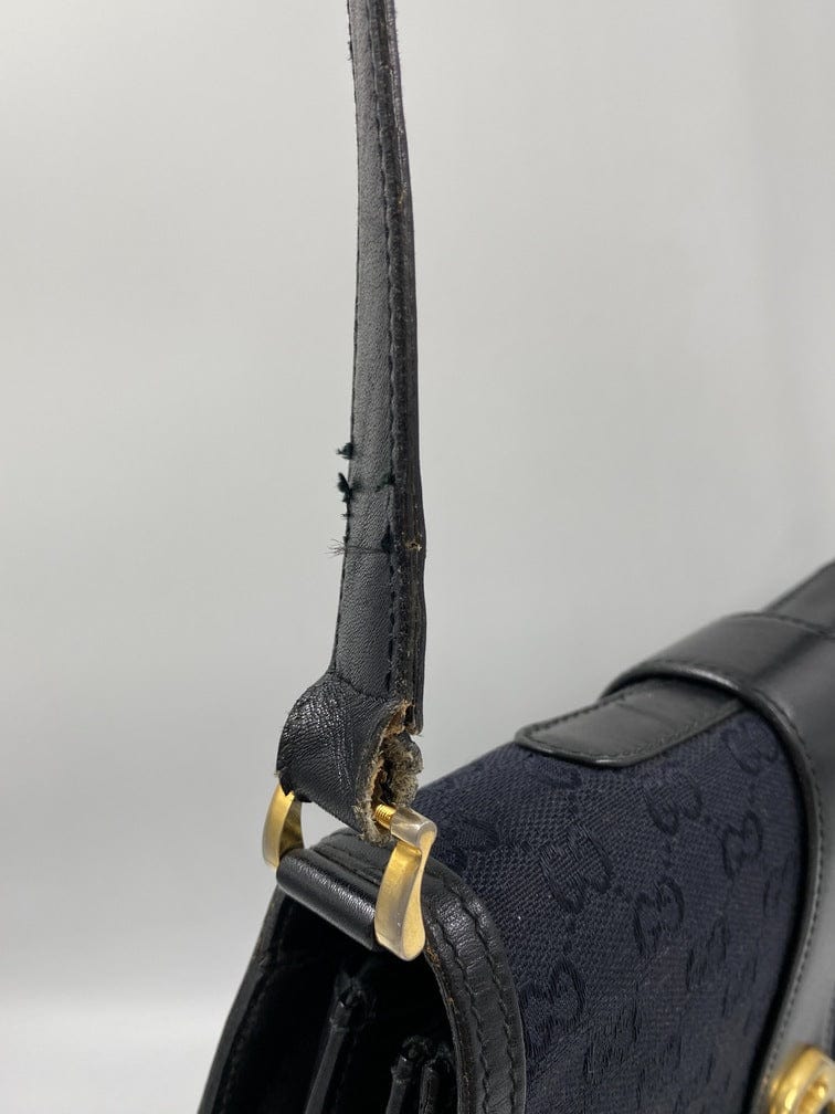 Gucci Leather Canvas Shoulder Bag Style 6