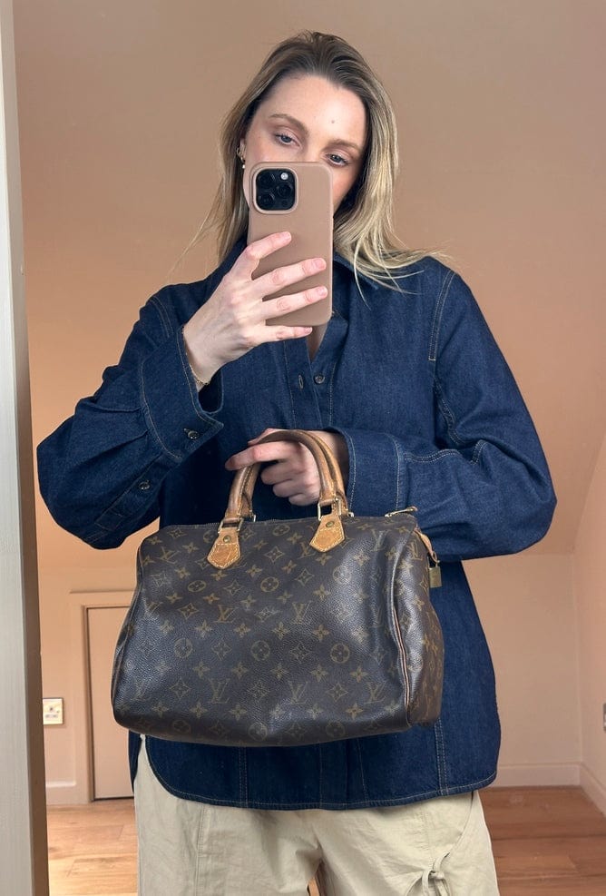 Louis Vuitton 30 Speedy Bag In Brown Monogram Coated Canvas