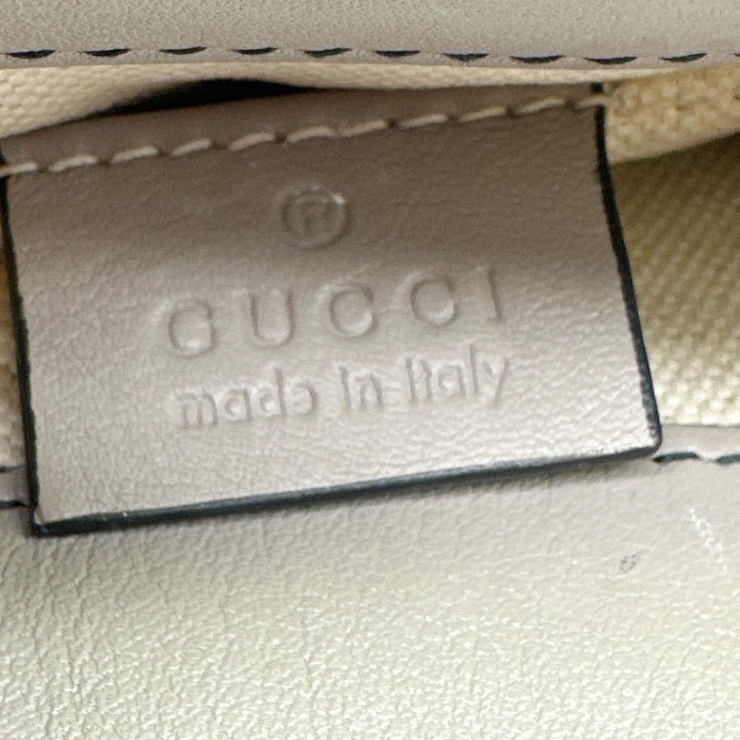 GUCCI Emily Mini Guccissima Leather Chain Shoulder Bag Grey 369622