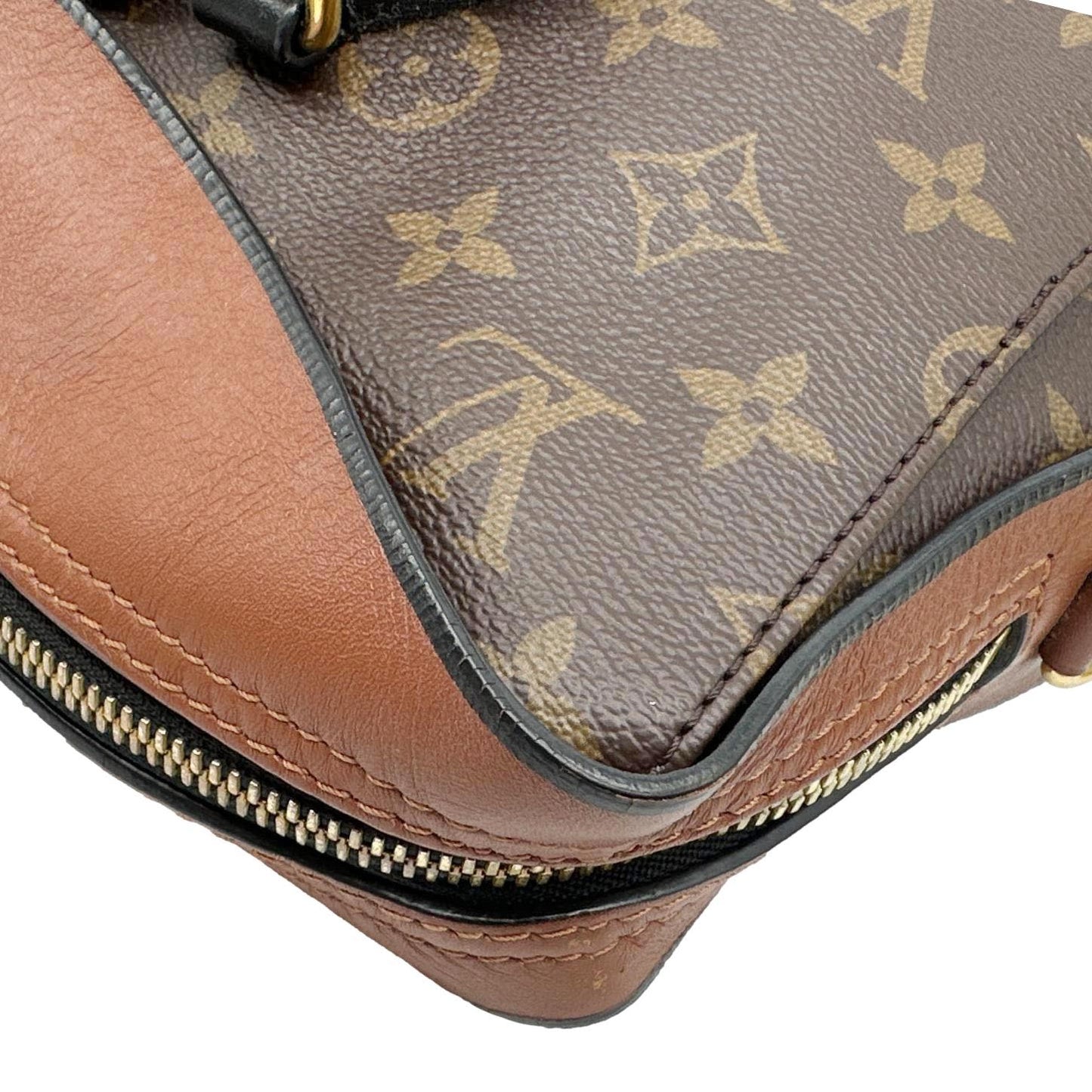 LOUIS VUITTON Tuileries Monogram Canvas Tote Shoulder Bag Brown