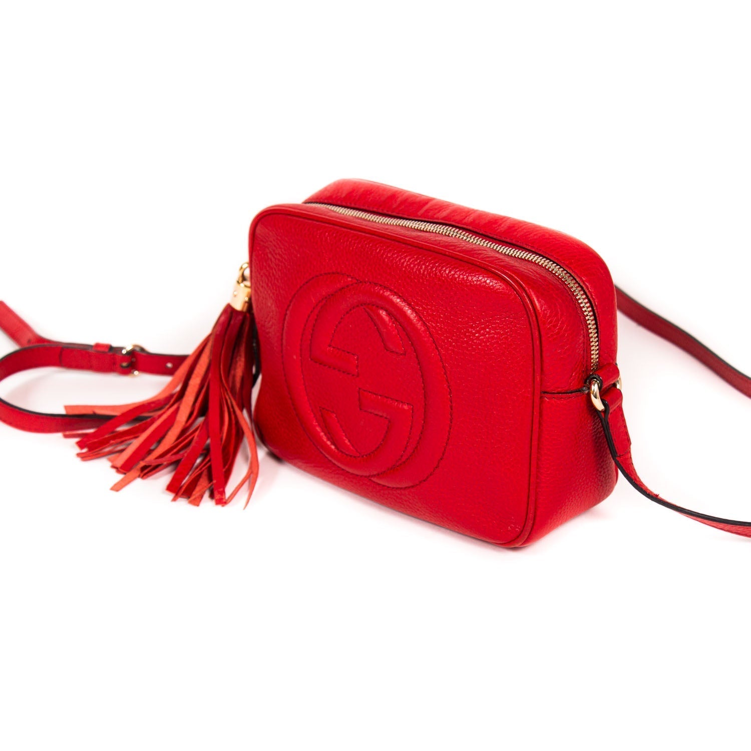 Gucci Soho Leather Canvas Shoulder Bag Style 5