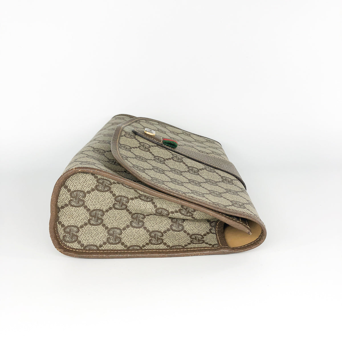 Gucci Monogram Leather Canvas Shoulder Bag