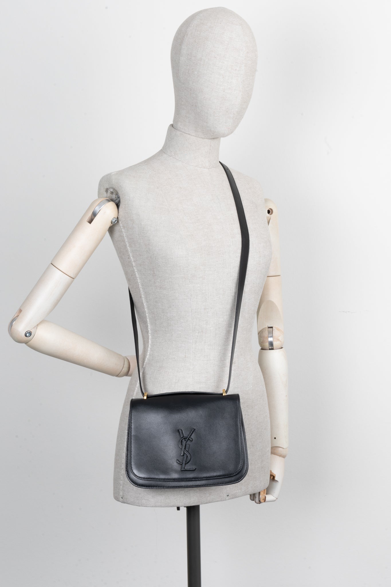 SAINT LAURENT Spontini Bag Leather Black
